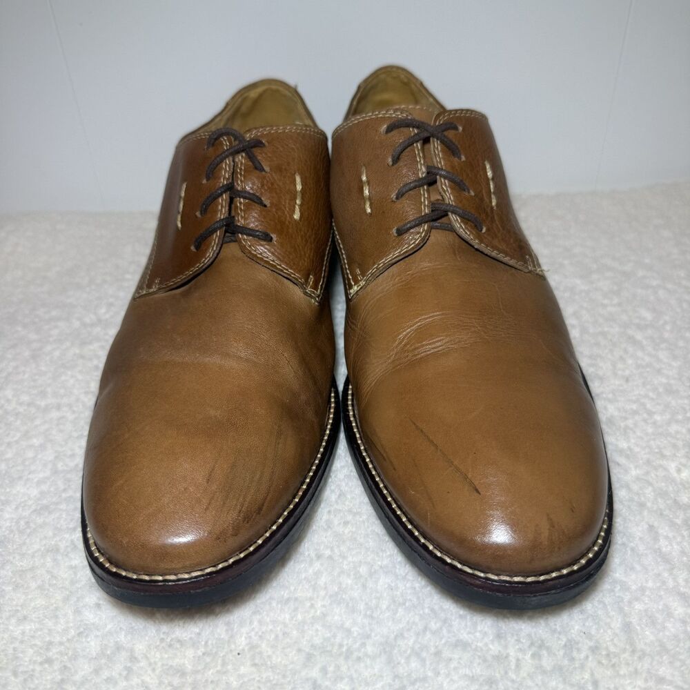 Sandro Moscoloni Oxford Shoes Men's 13D Brown Tan Leather Derby Lace-Up Brazil
